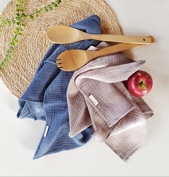 Tie Dye Print Thin Gauze Towel. Handmade Muslin Kitchen Towel. Soft Crinkle  Hand Towels. Quick Drying Cotton Tea Towel. Dish Towel With Loop 