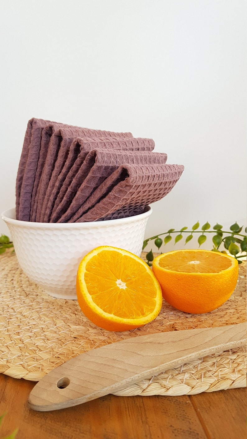 Unpaper towels. Reusable paper towels. Paperless towels set. Cloth paper towels. Waffle weave zero waste cleaning wipes. Unpaper napkins. bild 2