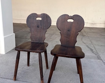 Early Old Wood Monterey Furniture Wine Cellar Chair circa 1929