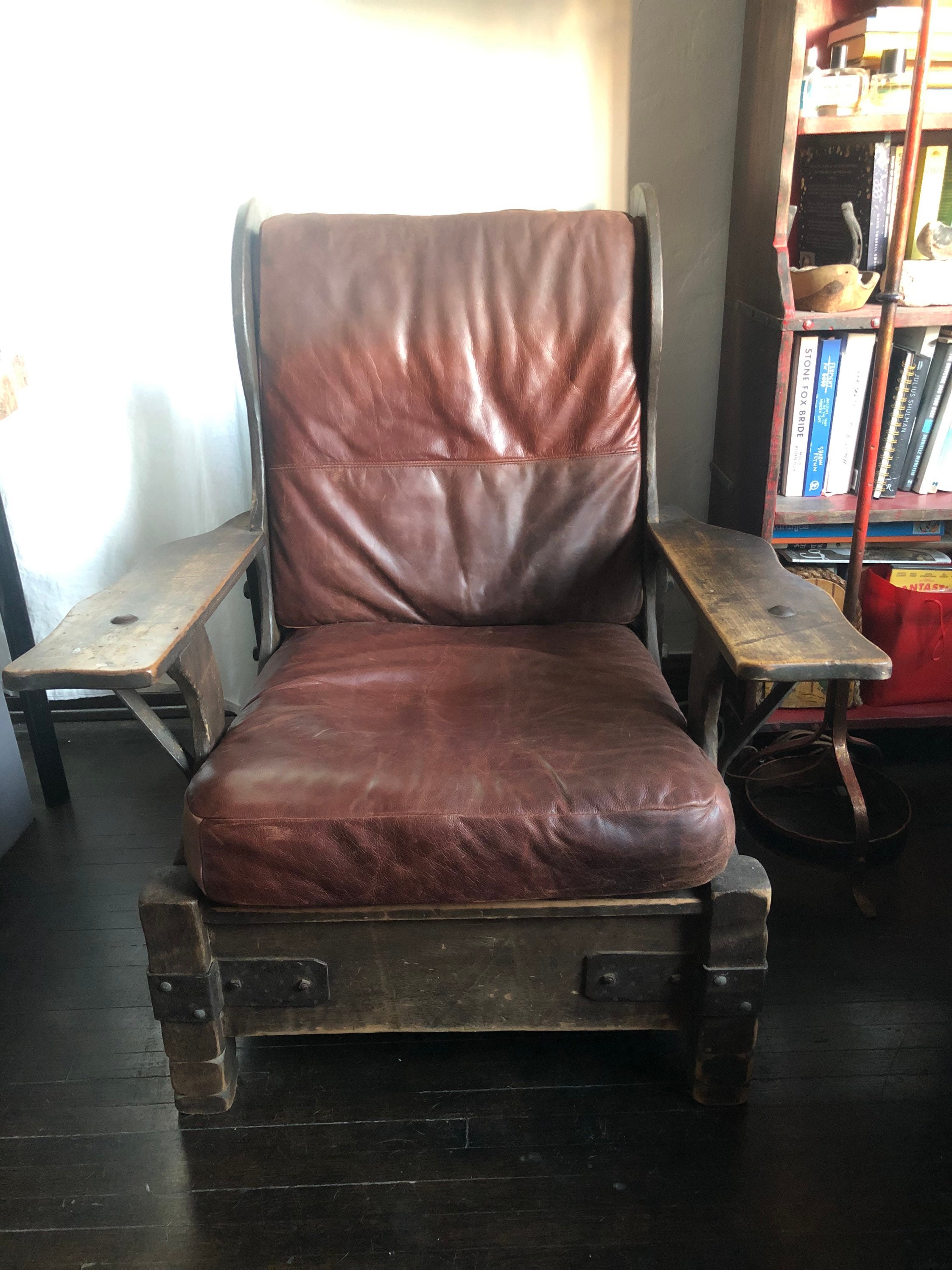 Monterey Furniture Classic Wingback Chair 1930 Old Wood Finish Etsy