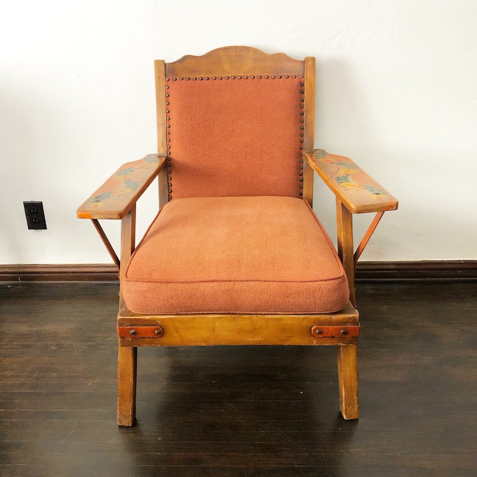 Monterey Furniture Floral Decorated Chair Armchair Circa 1930s Etsy