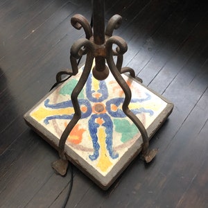 D&M California tile iron floor lamp Monterey Style