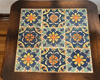 Beautiful 9 tile table Hispano Moresque California 1920s