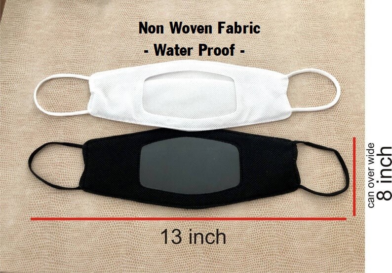 Face Mask With Clear Window, Clear Mask, Visible Expression for the