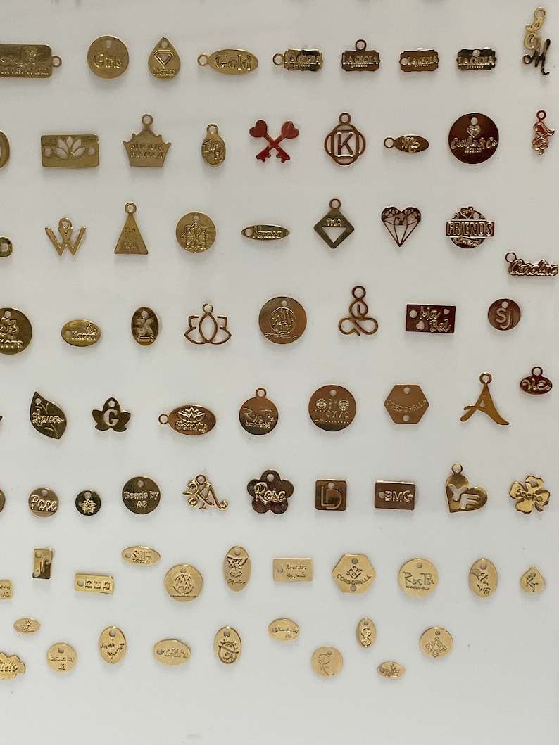 Personalized Jewelry Tag Custom Tag Engraved Jewelry Charms Etsy