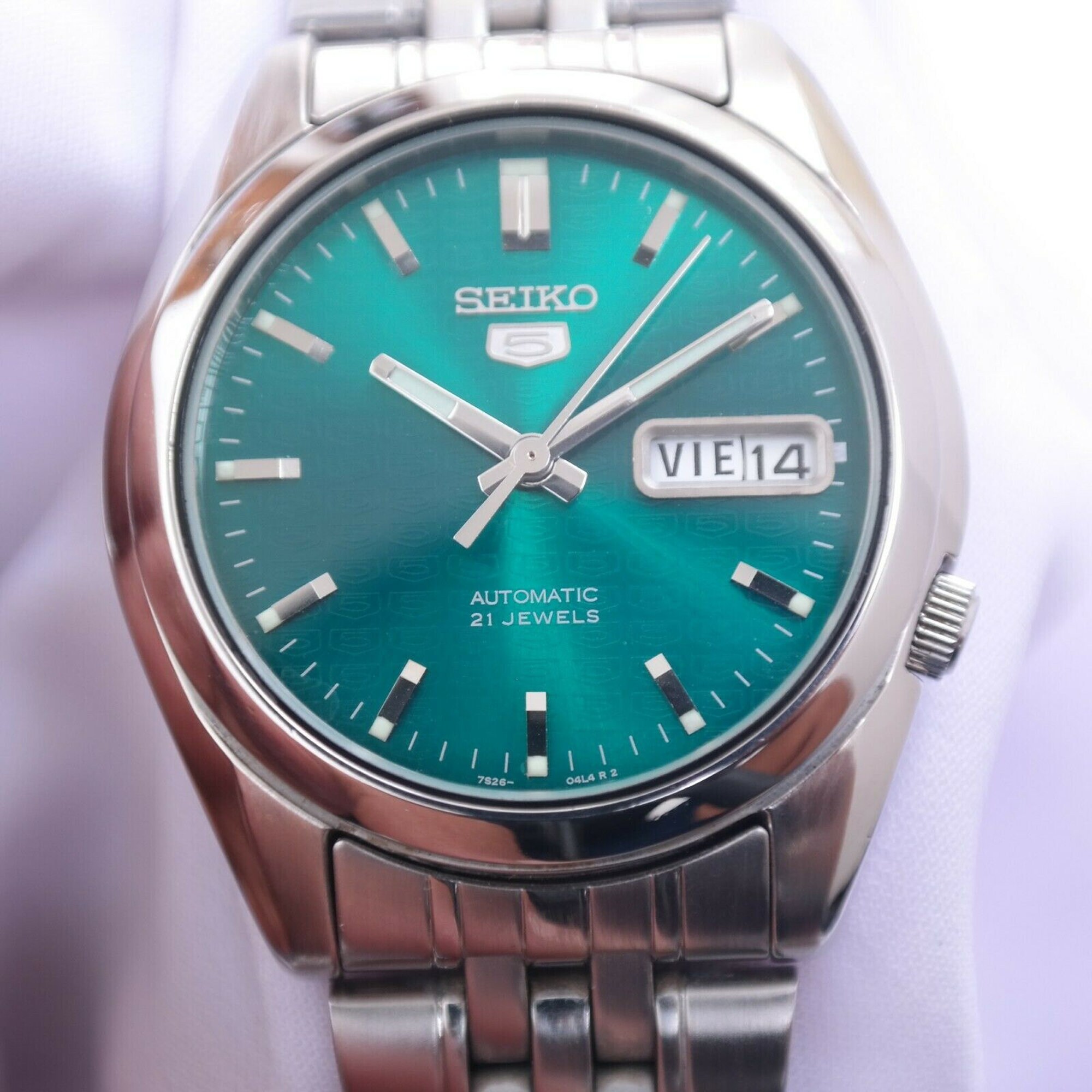 Rare Seiko 5 SNK543K SNK543K1 Jade Green Logo Emboss Original | Etsy