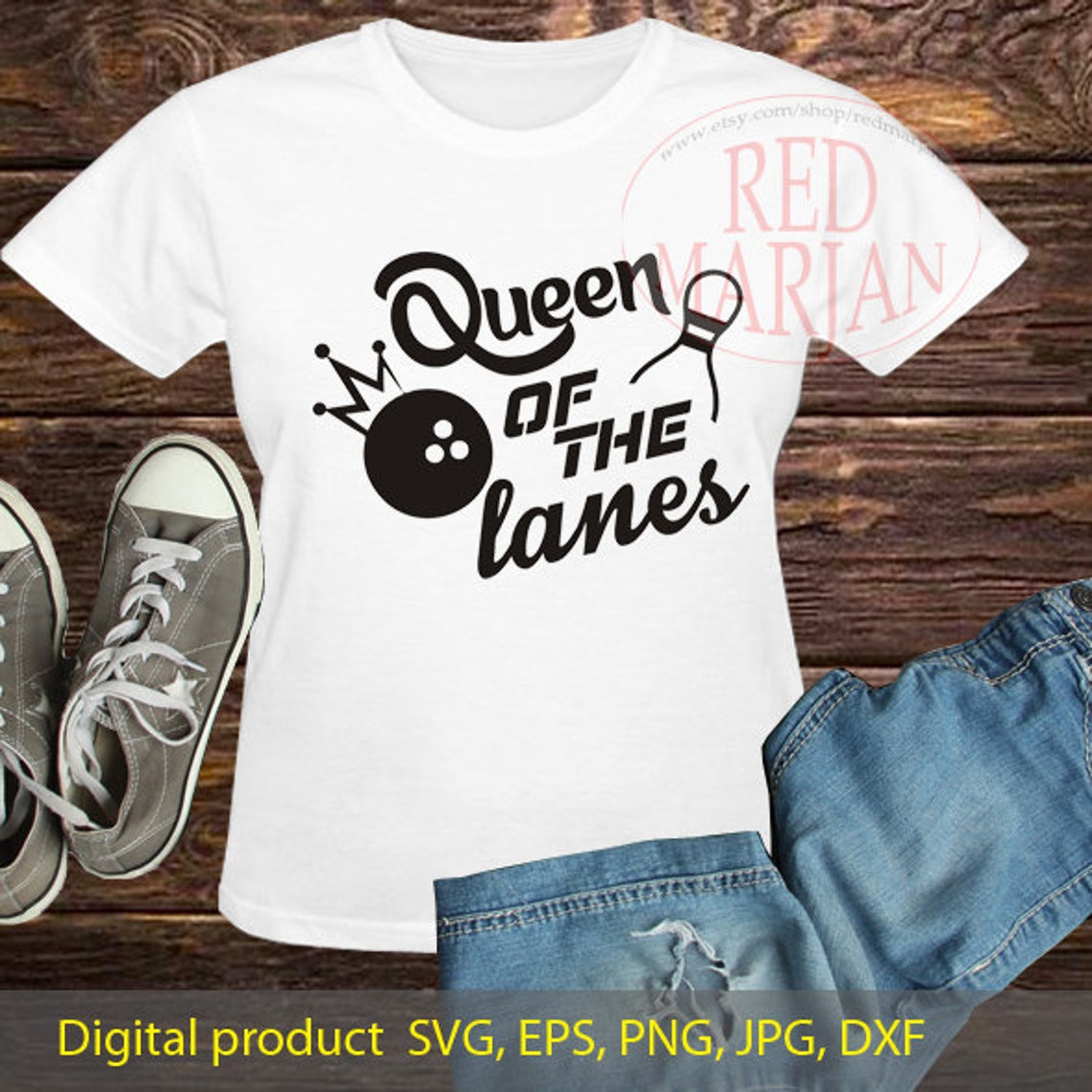 Bowling Queen SVG Bowling SVG File Bowling League Queen Of Etsy