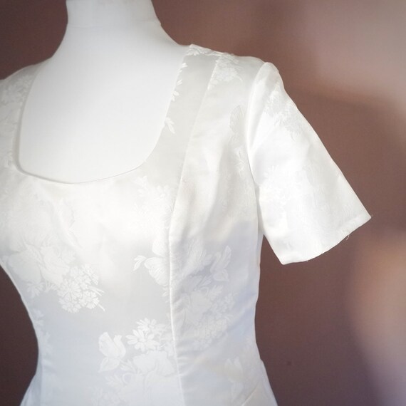 Vintage 1970s brocade wedding dress