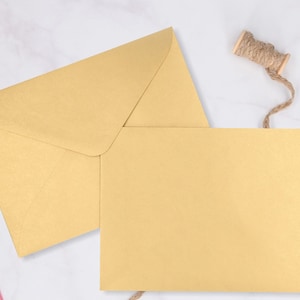 Buste color oro metallizzato, in diverse misure C5, B6, DL, CD in carta Premium da 125 gr.  Buste di carta, buste da matrimonio, inviti, ecc.