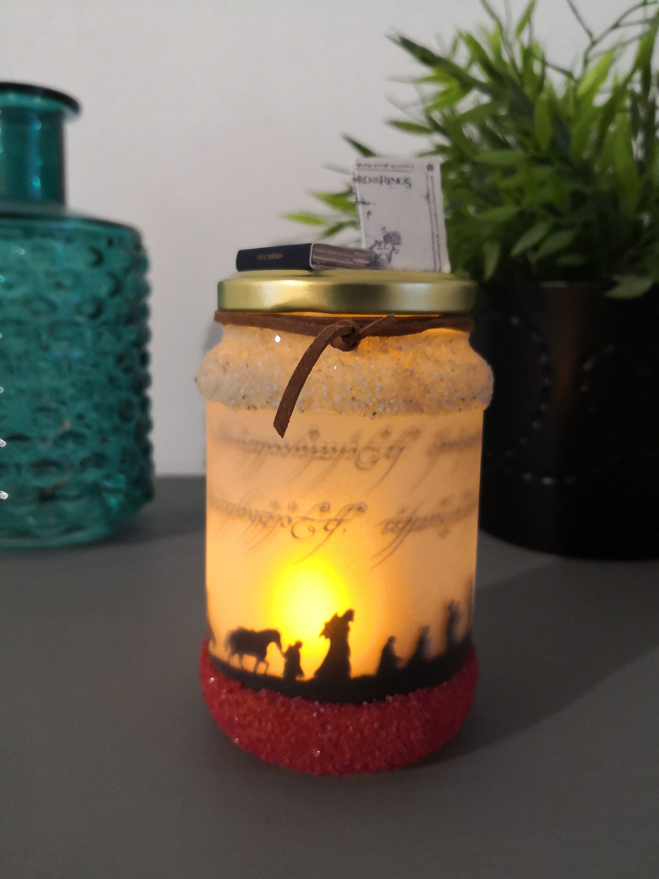 Photophore Seigneur Des Anneaux Bougie Led Veilleuse Déco