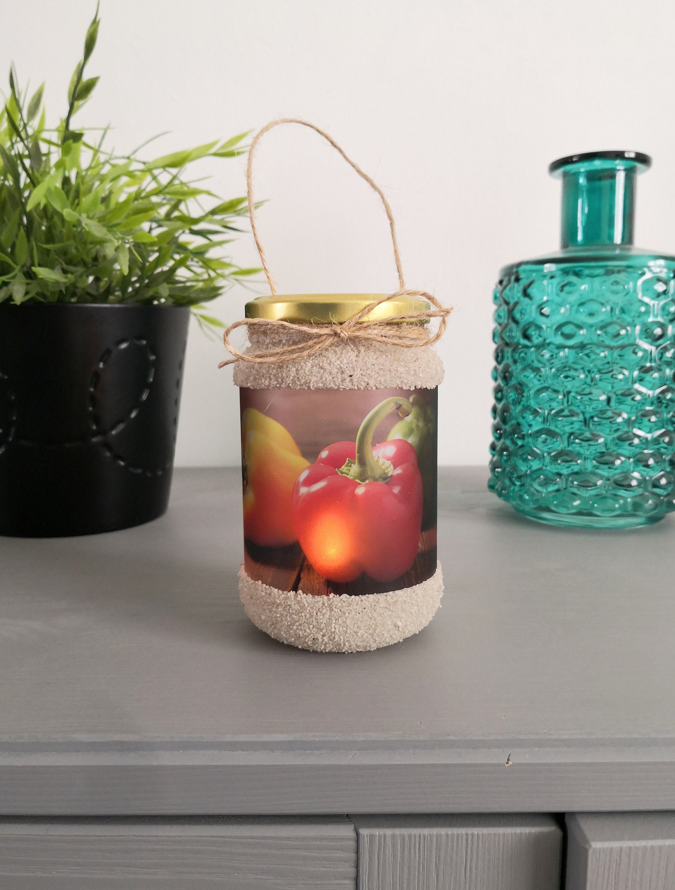 Photophore Décoration Poivrons Led Veilleuse Déco