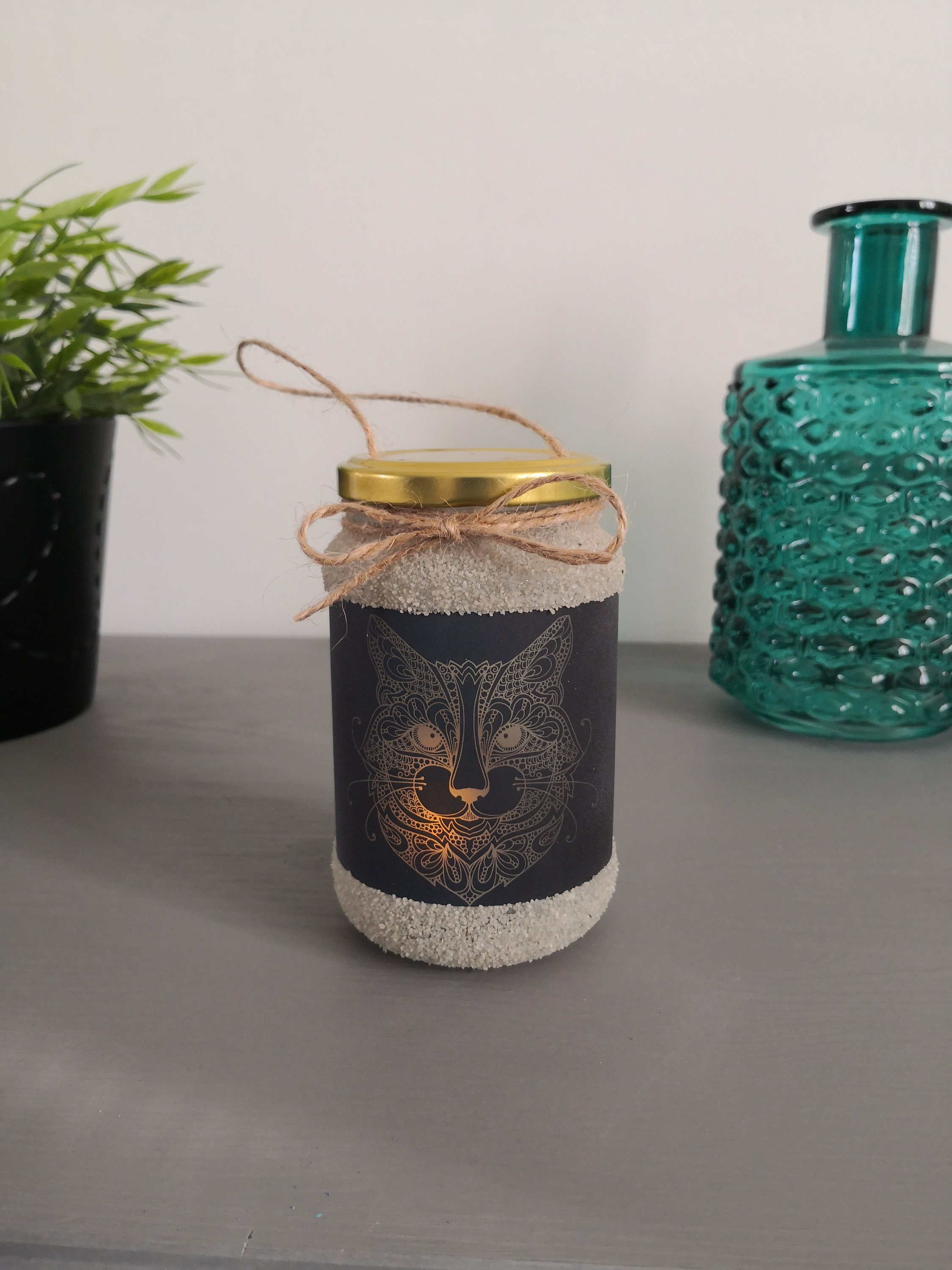 Photophore Chat Bougie Led Veilleuse Déco