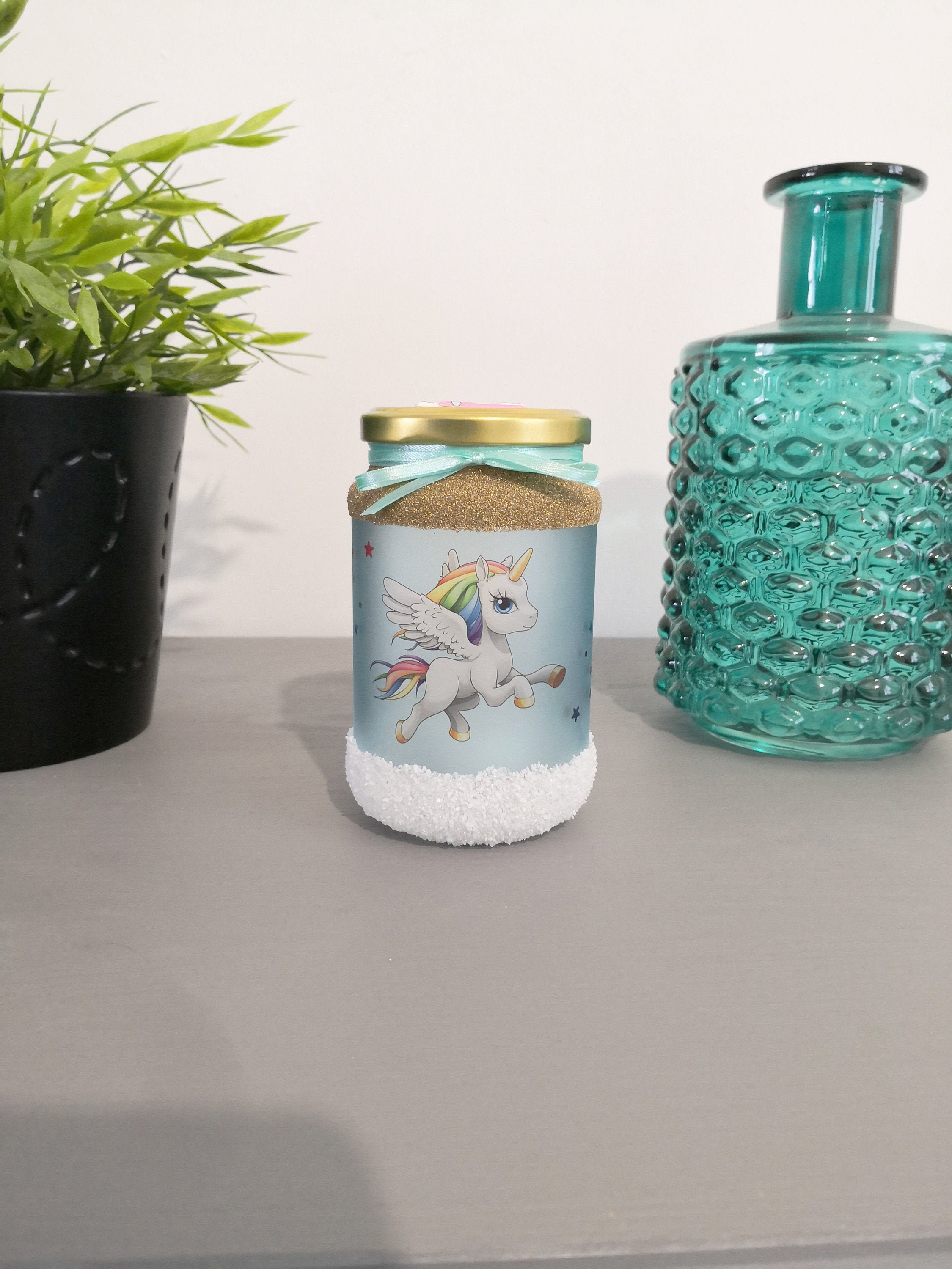 Photophore Licorne Led Veilleuse Déco