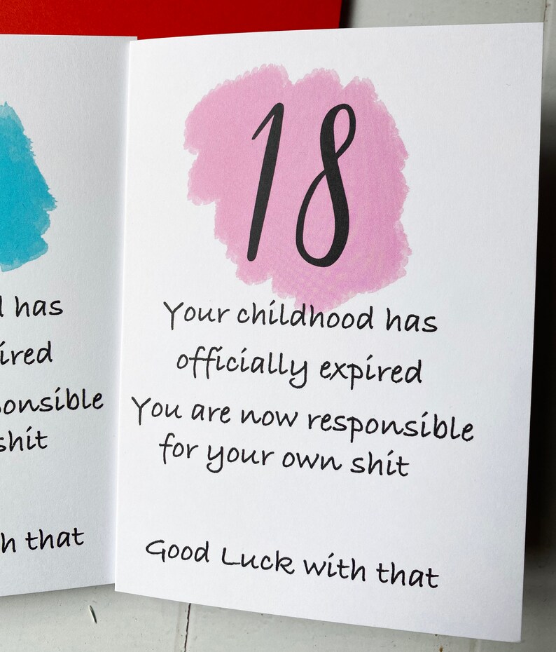 18th Birthday card Funny 18th card Fun 18th card for boy Etsy