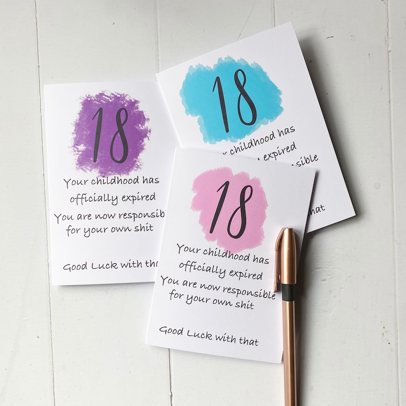 18th Birthday card Funny 18th card Fun 18th card for boy | Etsy