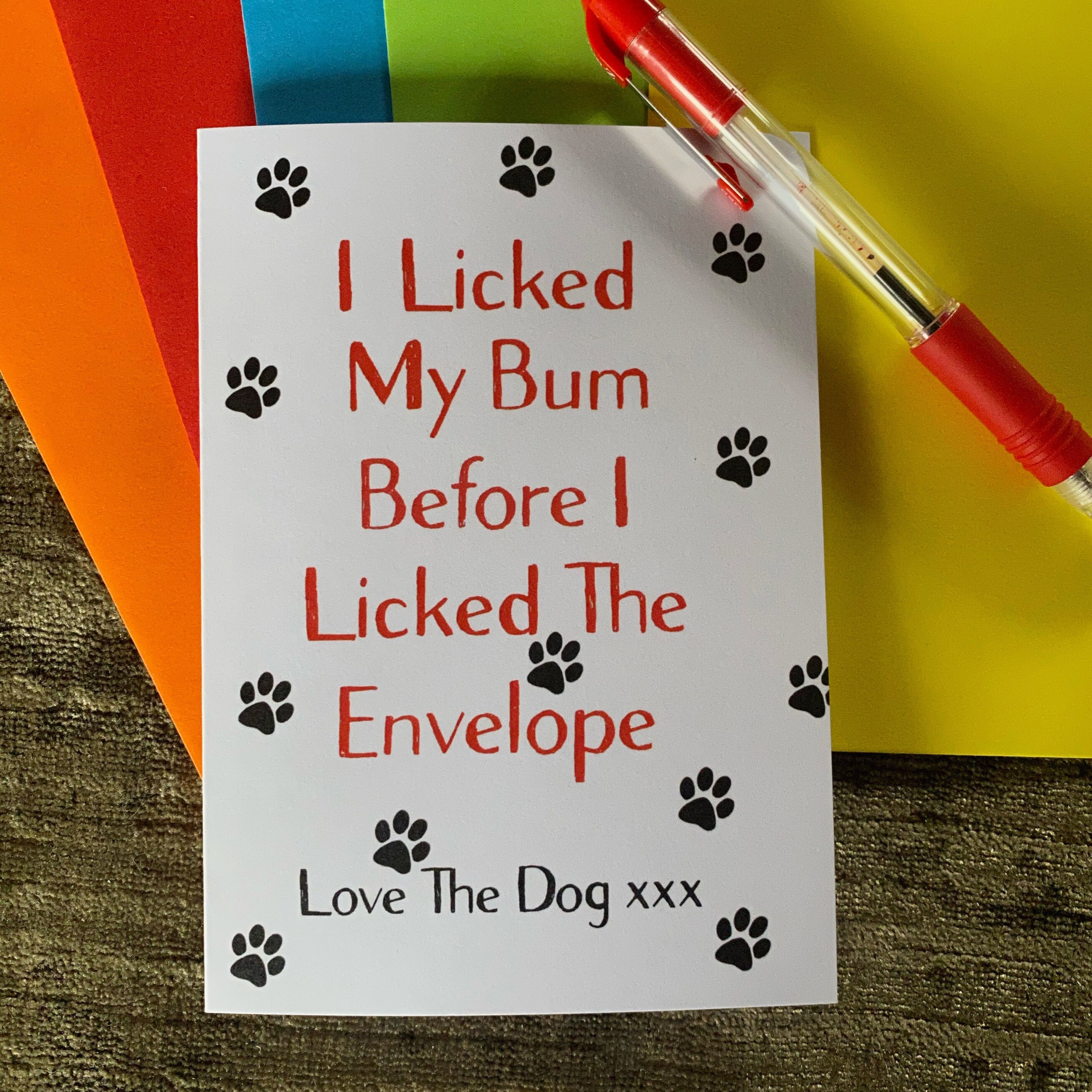 Funny Birthday Card - Funny Card - Funny Card From the Dog, Funny Dog ...