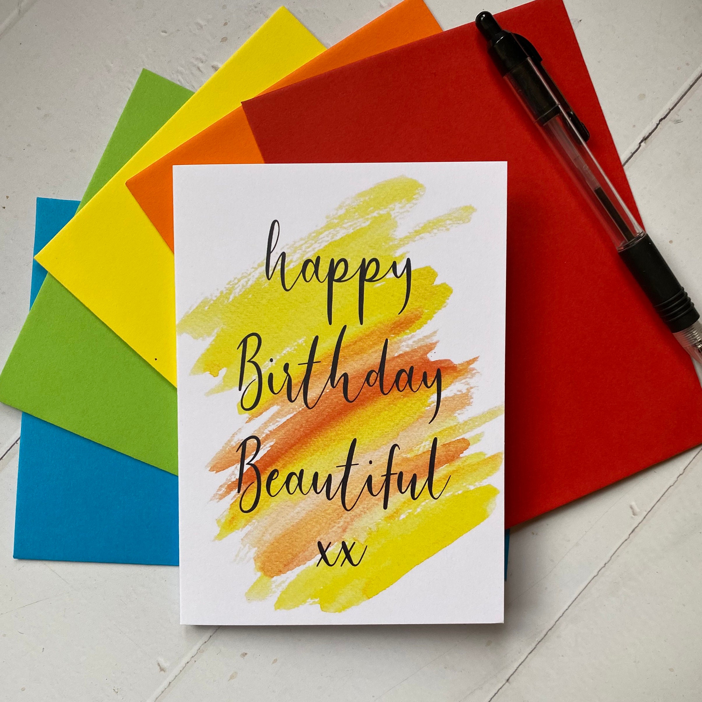 Happy Birthday Beautiful Happy Birthday Girl Card Girl - Etsy UK