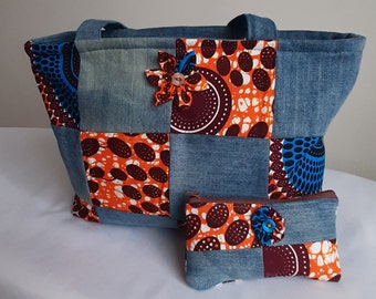 Tote Handbag, Ankara Tote Handbag, Patchwork bag, African Tote Handbag, Ankara Patchwork Bag, African print