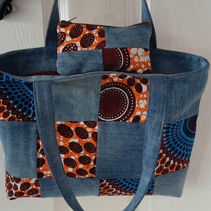 Tote Handbag, Ankara Tote Handbag, Patchwork bag, African Tote Handbag, Ankara Patchwork Bag, African print image 4