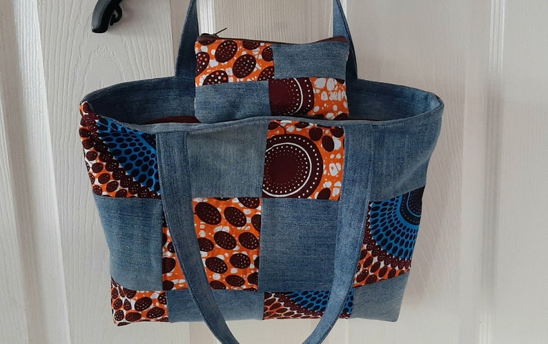 Tote Handbag, Ankara Tote Handbag, Patchwork bag, African Tote Handbag, Ankara Patchwork Bag, African print image 4
