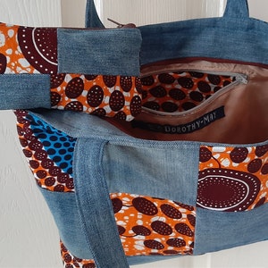 Tote Handbag, Ankara Tote Handbag, Patchwork bag, African Tote Handbag, Ankara Patchwork Bag, African print image 5