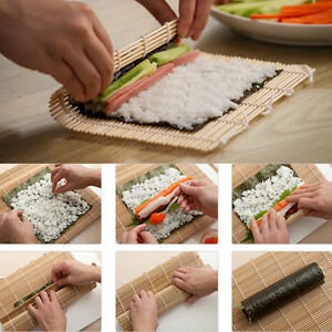 Sushi Set Sushi Mat Bamboo Sushi Making Kit With 2 Sushi - Temu