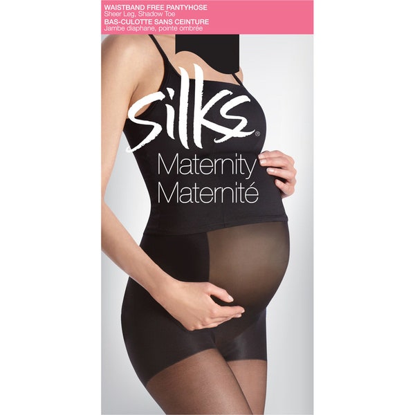 Maternity tights Black sheer waistband free pantyhose,  pregnant warm winter, oversize tights,