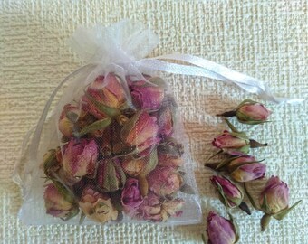 Sachets, Lavender, Rose, Jasmine Bag, Sachets for Drawers and Closets, Dried Lavender buds Scent, organza sachet