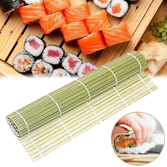 Bamboo Sushi Mat Flat Green Makisu Sushi Rolling Roller Etsy Canada