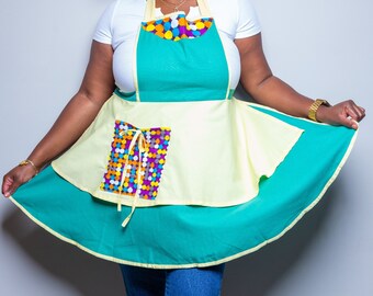Ankara Print Apron || Colorful Apron || Gift For Her - Saka Design