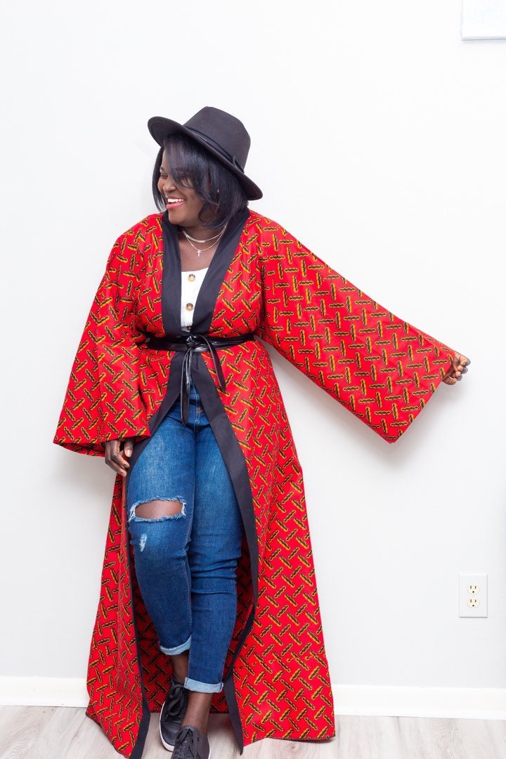 Women's Duster Jacket, Ankara Kimono for Women,plus Size Kimono