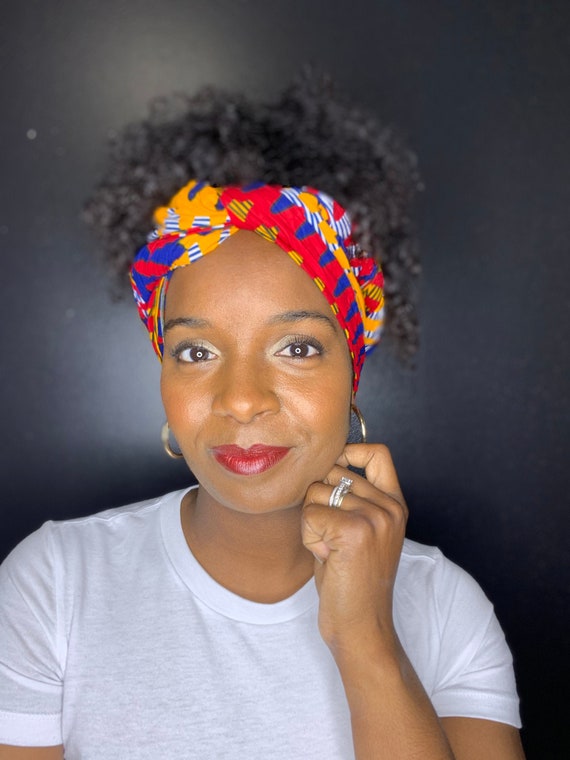 Multicolor Ankara Head Wrap ||african Head Wrap || African  display picture 3