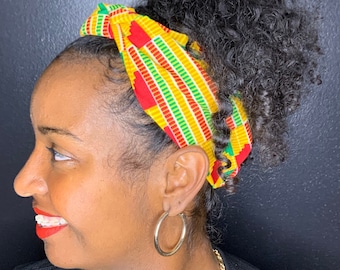 Wide Kente Headband Ankara Headband African Print Headband