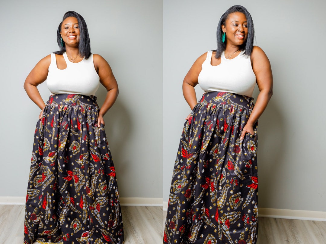 Ankara skirt plus size deals