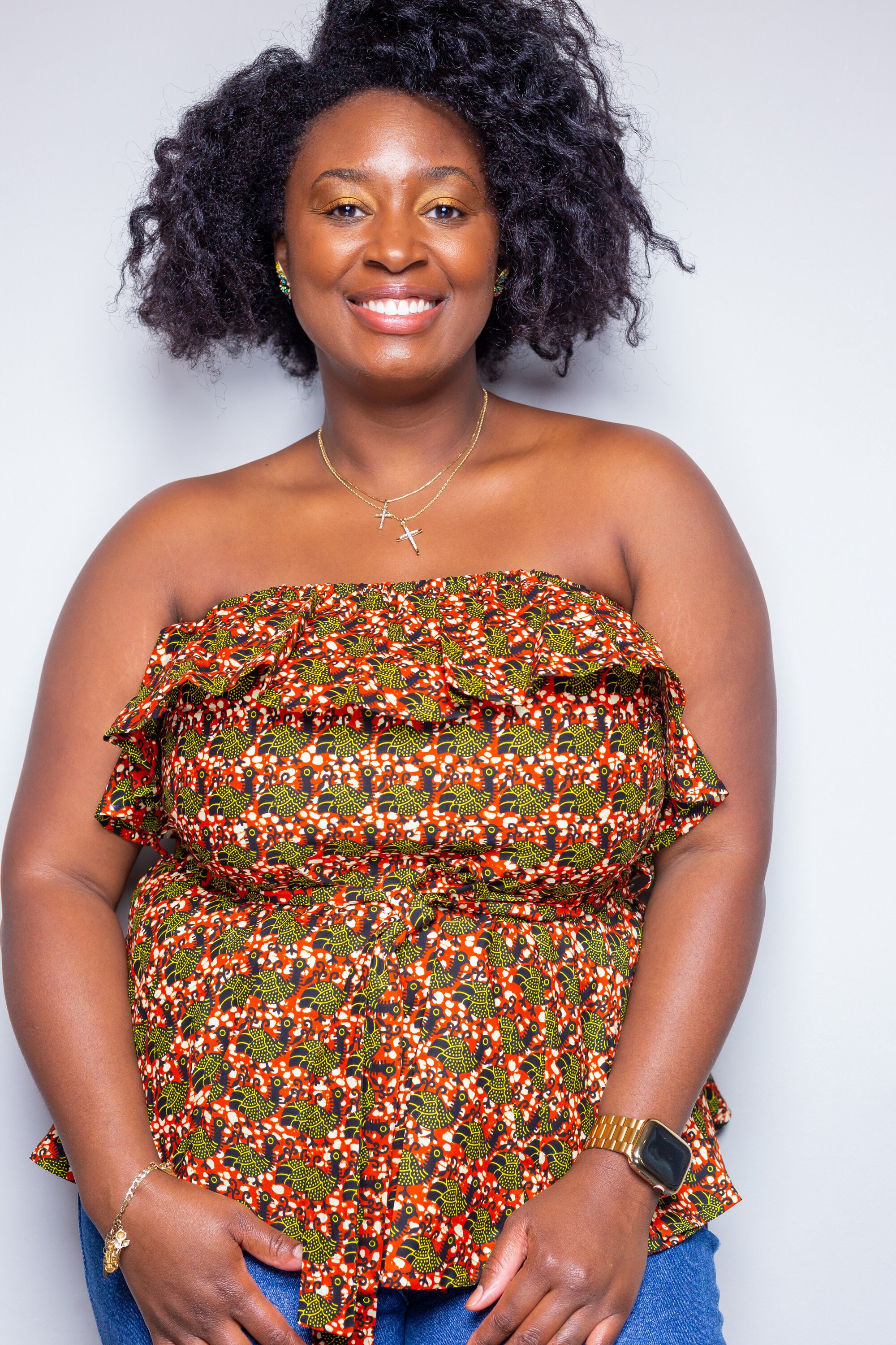 Ankara Peplum Top || 3-way Style Peplum Top || Plus Size Women's