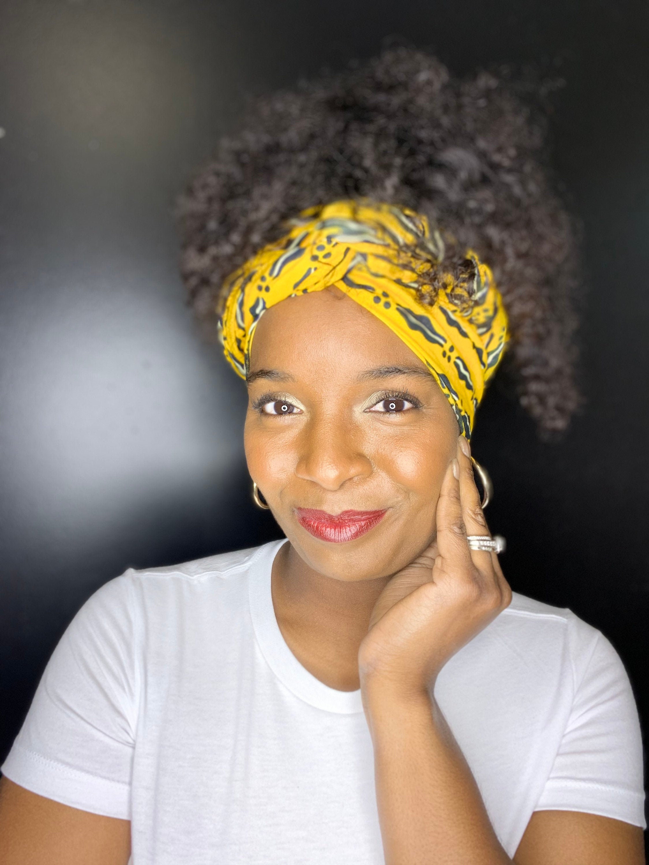 Yellow African Head Wrap | Ankara Headwrap