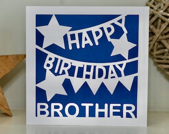 Happy Birthday Brother Card Birthday Brother Brother in Law - Etsy