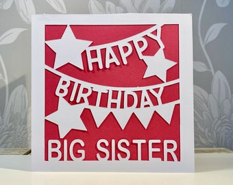 Big Sister Birthday Card | Etsy