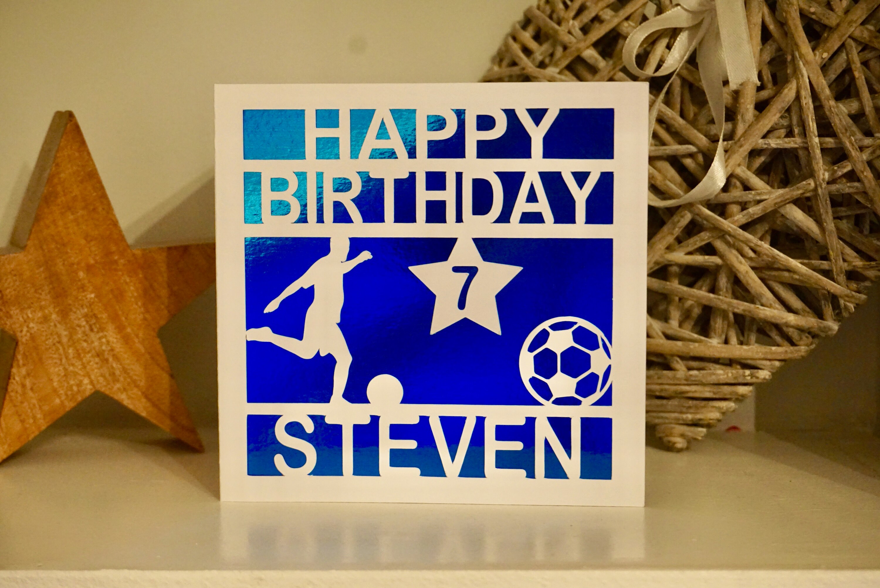 Personalised Football birthday card Football birthday card | Etsy