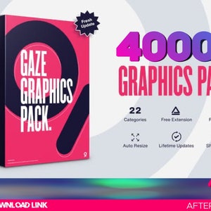 Mega Graphics pack, 4000+ elements to animation toolkit for After Effects, with sound effects included and editable