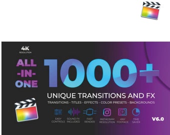 Unieke +1000 overgangen en effecten voor Final Cut Pro