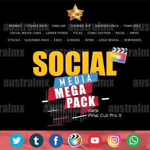 Soziale Medien für Final Cut Pro X, Mega Pack