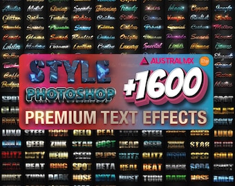 1600+ Premium Photoshop-teksten en -stijleffecten, bewerkbaar, werkt in elk lettertype of vorm