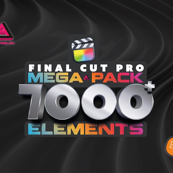 Final Cut Pro Mega Pack mit mehr als 7000 professionell gestalteten Elementen, Soundeffekten