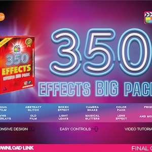 350+ Effects BIG pack for FCPX, the largest collection of effects. professional visual effects final cut pro
