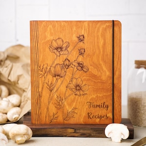 Custom Recipe Book Personalized Family Recipe Binder Gift for Mom | 5th Anniversary Gift | Recipe Organizer