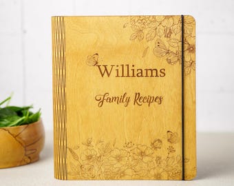 Custom Recipe Book Personalized Recipe Journal Cookbook Binder with Dividers Mother’s Day Gift