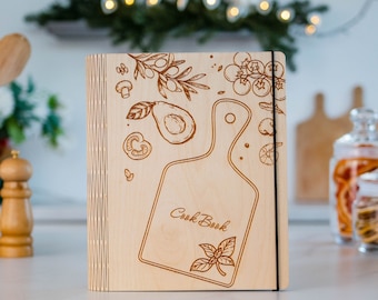 Libro de recetas personalizado Libro de cocina Carpeta de recetas en blanco Regalo de hija para mamá Su diario de recetas personalizado