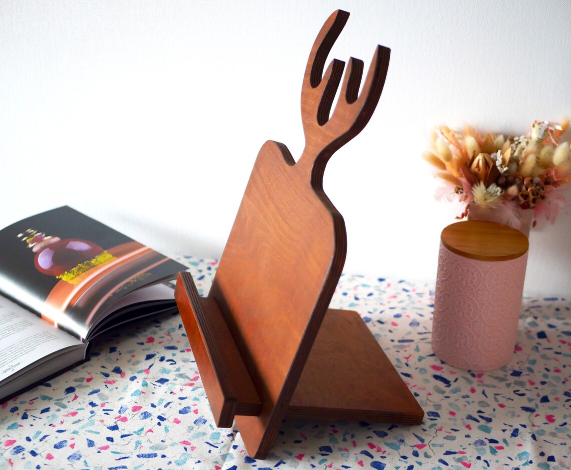 Cookbook Stand Recipe Book Stand Book Stand Recipe Holder Etsy