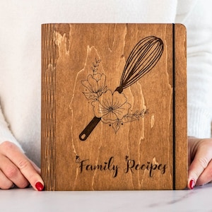 Livre de recettes personnalisé vierge reliure de livre de cuisine personnalisée cadeau fête des mères